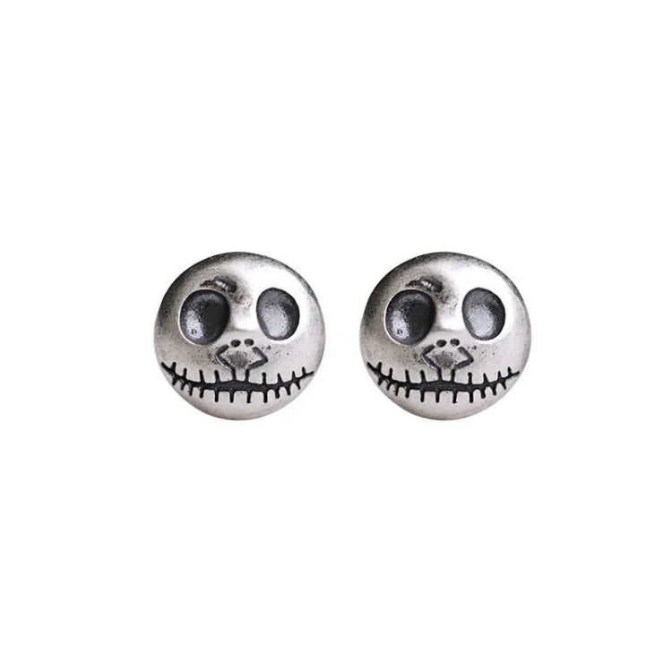 Ohrringe | Kürbis Schädel Silber Langlebig Einzigartig Halloween Auffällig-Luzern Mode