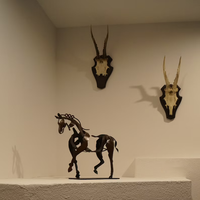 Pferdefigur | Dekorativ | Handgemacht | Metall | Massiv | Stark-Ohne Lichter-Luzern Mode