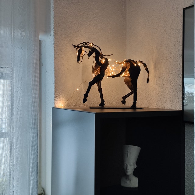 Pferdefigur | Dekorativ | Handgemacht | Metall | Massiv | Stark-Luzern Mode