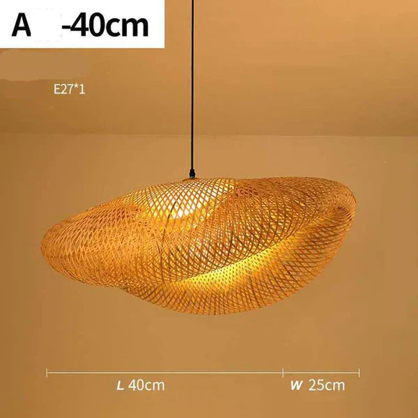 Rattan Hängelampe | Handgefertigt Langlebig Stilvoll Stimmungsvol Vielseitig-A- 40 cm-Luzern Mode
