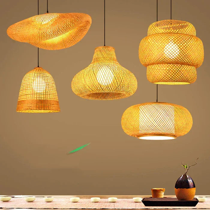 Rattan Hängelampe | Handgefertigt Langlebig Stilvoll Stimmungsvol Vielseitig-Luzern Mode
