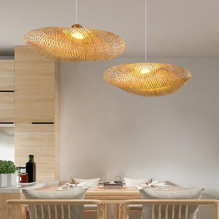 Rattan Hängelampe | Handgefertigt Langlebig Stilvoll Stimmungsvol Vielseitig-Luzern Mode