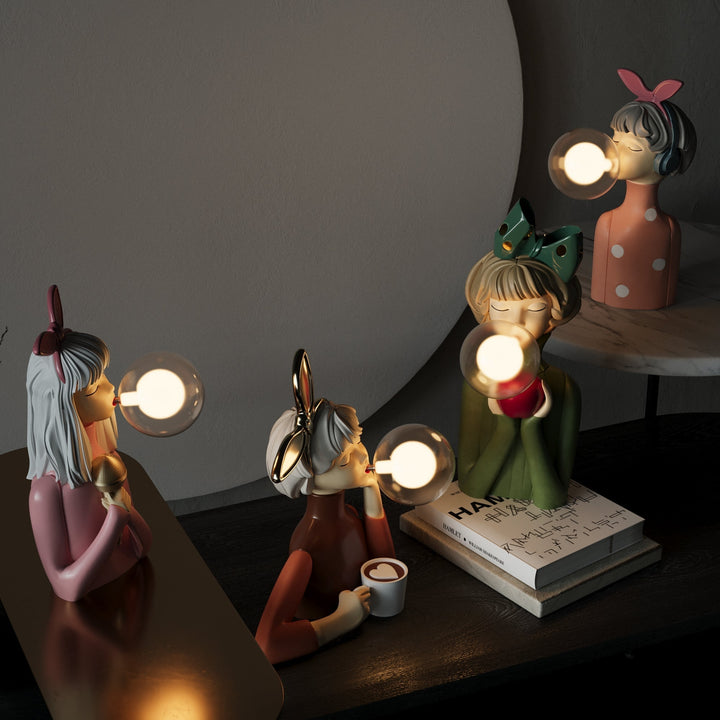 Handgefertigte Tischlampe | Kunstharz Stilvoll Einzigartig Vielseitig Atmosphärisch-Luzern Mode