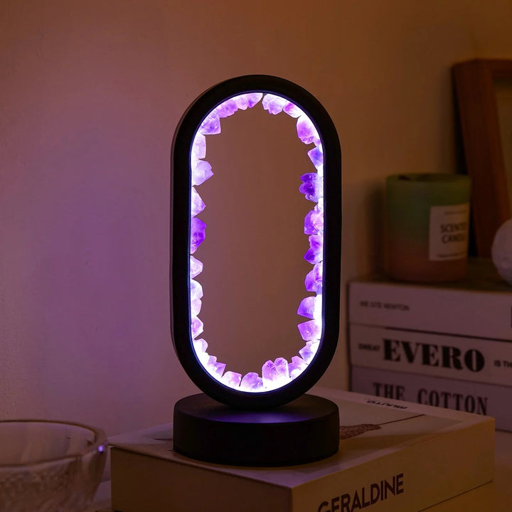 Amethystlampe | Handgemacht | Beruhigend | Stehend | Kompakt | E14-Luzern Mode