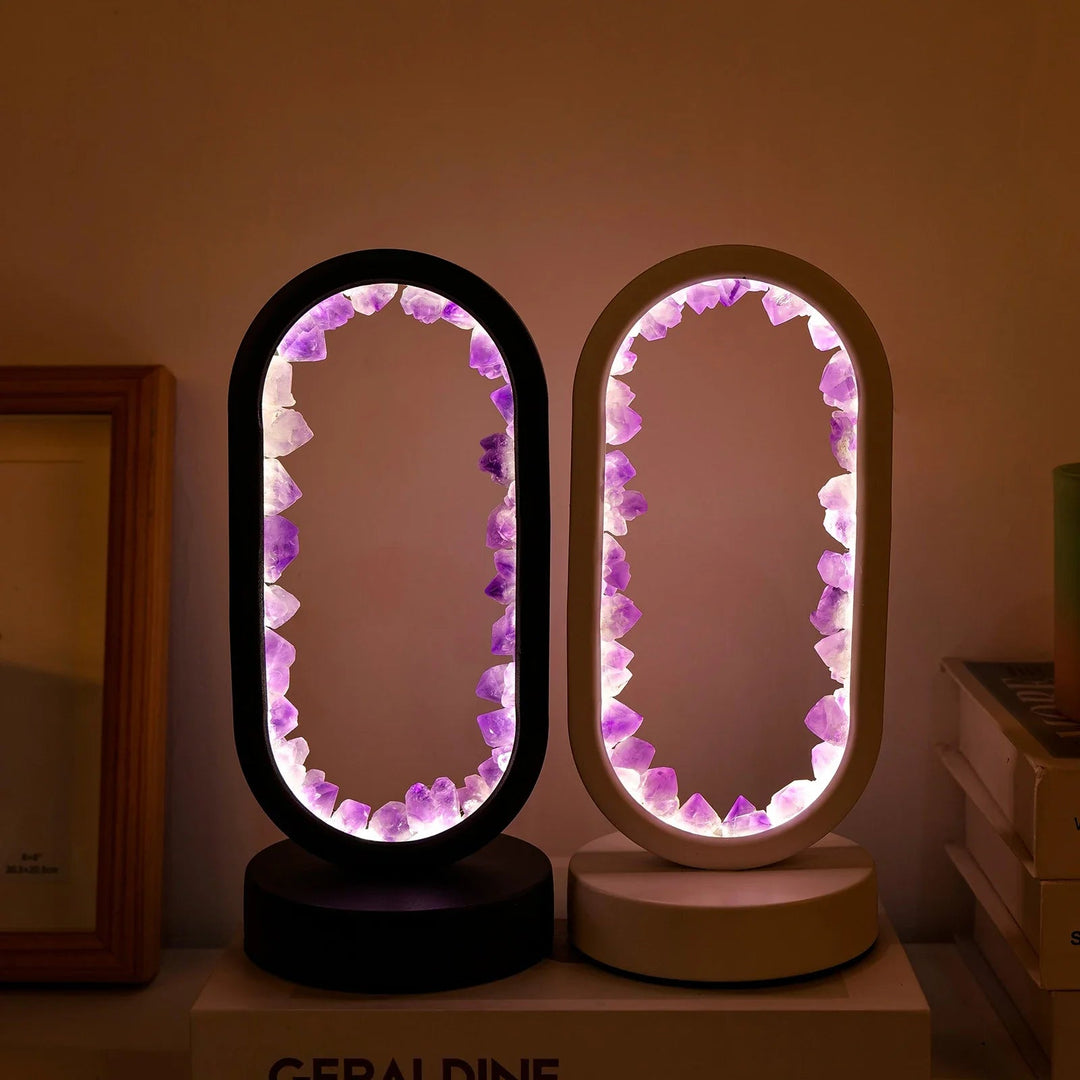 Amethystlampe | Handgemacht | Beruhigend | Stehend | Kompakt | E14-Luzern Mode
