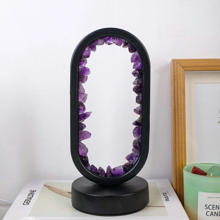 Amethystlampe | Handgemacht | Beruhigend | Stehend | Kompakt | E14-Luzern Mode