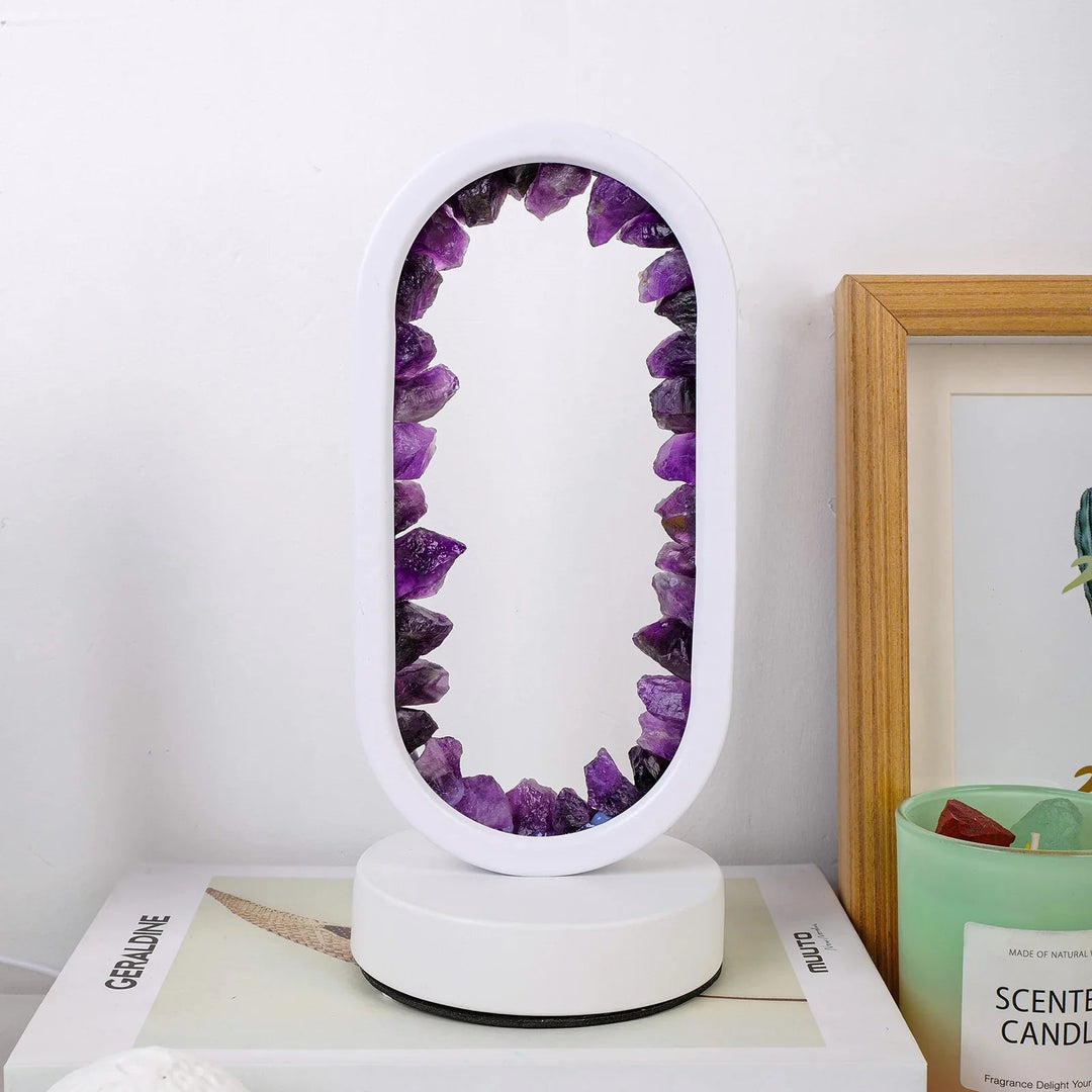 Amethystlampe | Handgemacht | Beruhigend | Stehend | Kompakt | E14-Luzern Mode