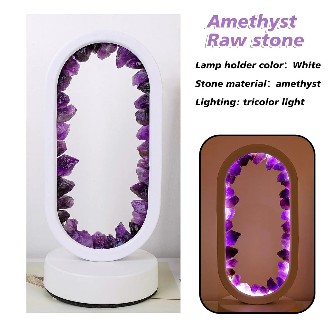 Amethystlampe | Handgemacht | Beruhigend | Stehend | Kompakt | E14-Luzern Mode
