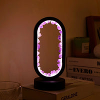 Amethystlampe | Handgemacht | Beruhigend | Stehend | Kompakt | E14-Amethyst Schwarz-Luzern Mode