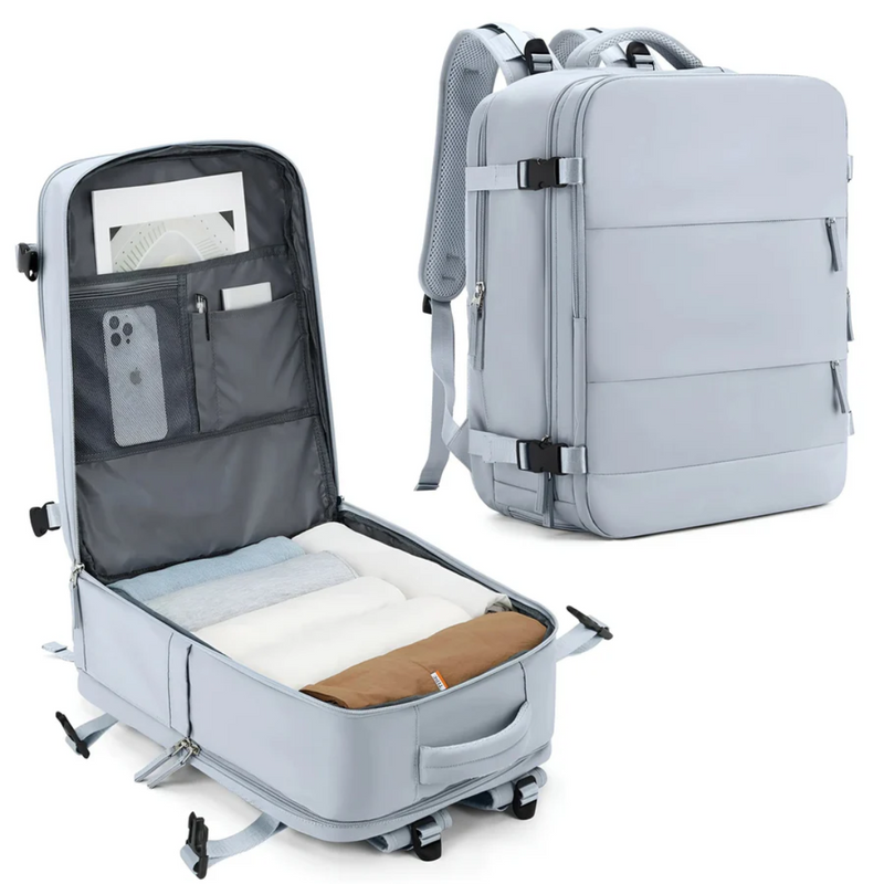 Reisetasche mit Laptopfach und USB-Anschluss für Reisen-Blau-Luzern Mode