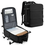 Reisetasche mit Laptopfach und USB-Anschluss für Reisen-Schwarz-Luzern Mode