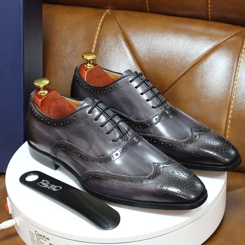 Handgefertigte Herren Oxford-Schuhe aus Leder – Valentin
