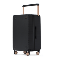 Hardschalen-Koffer | Set | Handgepäck | Reisekoffer | 4 Doppelrollen-Schwarz-Reisekoffer 65L-Luzern Mode