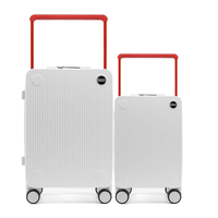 Hardschalen-Koffer | Set | Handgepäck | Reisekoffer | 4 Doppelrollen-Weiß-Duo Set-Luzern Mode