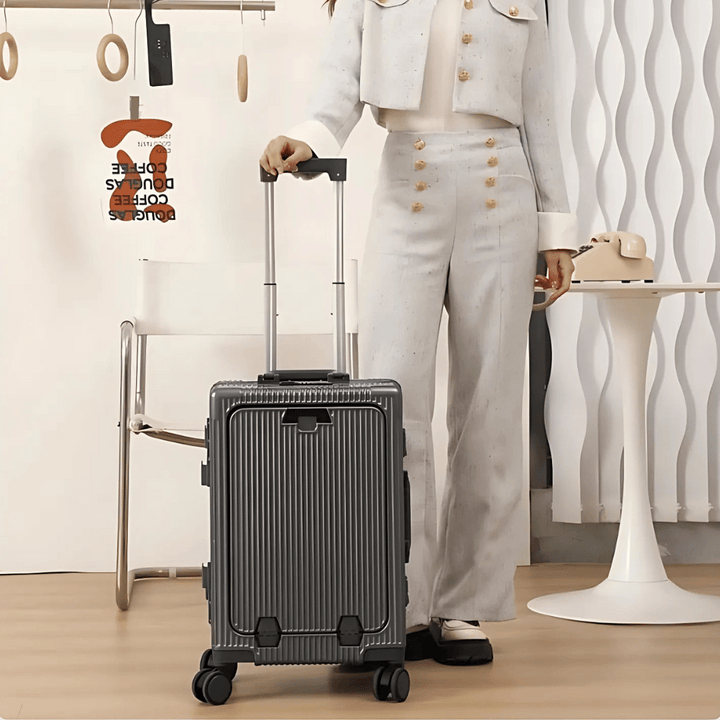 Handgepäckkoffer | Aluminium | TSA-Schloss | Integrierte USB-ports-Luzern Mode