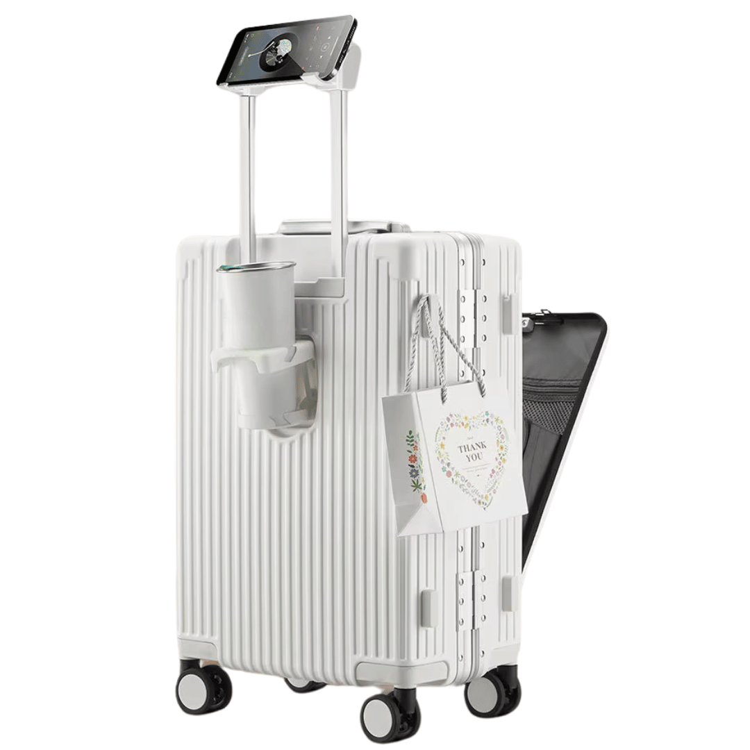 Handgepäckkoffer | Aluminium | TSA-Schloss | Integrierte USB-ports-Luzern Mode