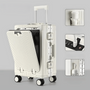 Handgepäckkoffer | Aluminium | TSA-Schloss | Integrierte USB-ports-Weiß-Luzern Mode