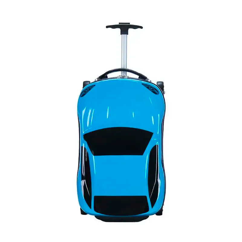 Kinderkoffer | Auto-Design | 3D | 4 Spinnerrollen | Hartschale-Blau-Luzern Mode