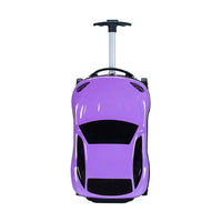 Kinderkoffer | Auto-Design | 3D | 4 Spinnerrollen | Hartschale-Lila-Luzern Mode