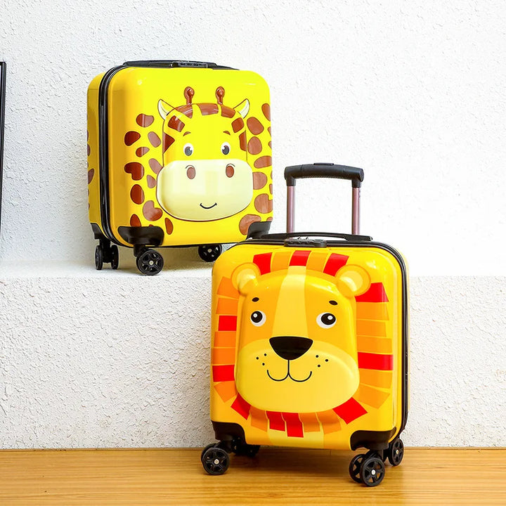 Kinderkoffer | Süß | Tierdruck | Handgepäck | Leicht | Reißverschluss-Luzern Mode
