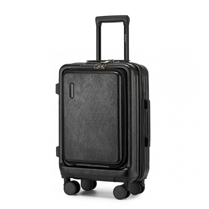 Hartschalen-Koffer | 3 Größen | TSA-Zahlenschloss | 4 Spinnerrollen-Schwarz-S (40 L)-Luzern Mode