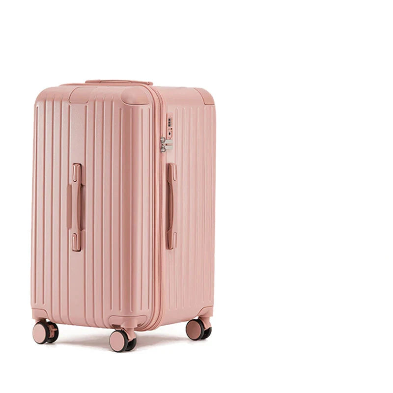 Hartschalen-Koffer | Erweiterbar | Anti-RFID | TSA-Schloss | 4 Rollen-Rosa-M (70 L)-Luzern Mode