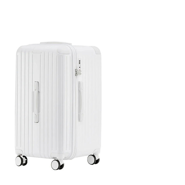 Hartschalen-Koffer | Erweiterbar | Anti-RFID | TSA-Schloss | 4 Rollen-Weiß-S (39 L)-Luzern Mode