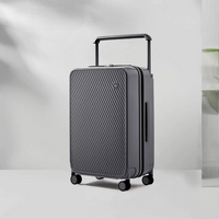 Hartschalen-Koffer | Breitem Griff | TSA-Zahlenschloss | Spinnerrollen-Grau-M (65 L)-Luzern Mode