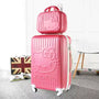 Hartschalen-Kofferset | Katzenomotiv | Verscheidene Größen | ABS-Rosa-S (39 L)-Luzern Mode