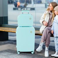 Duo Hartschalen-Kofferset | Kosmetikkoffer | Handgepäck | Unifarbe-Luzern Mode