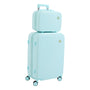 Duo Hartschalen-Kofferset | Kosmetikkoffer | Handgepäck | Unifarbe-Grün-Luzern Mode