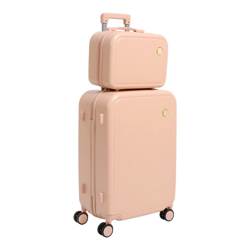 Duo Hartschalen-Kofferset | Kosmetikkoffer | Handgepäck | Unifarbe-Luzern Mode