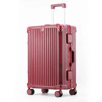Hartschalenkoffer | Aluminiumrahmen | Spinner-Rollen | Zahlenschloss-S (48 L)-Rot-Luzern Mode