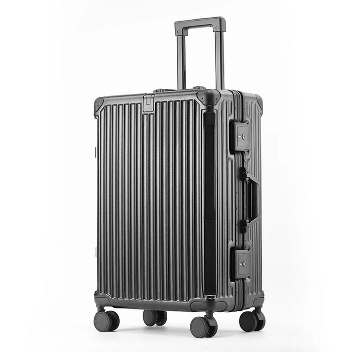 Hartschalenkoffer | Aluminiumrahmen | Spinner-Rollen | Zahlenschloss-S (48 L)-Schwarz-Luzern Mode