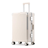 Hartschalenkoffer | Aluminiumrahmen | Spinner-Rollen | Zahlenschloss-S (48 L)-Weiß-Luzern Mode