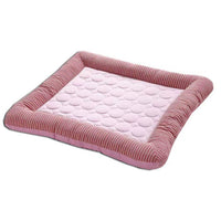 Haustier Kühlmatte | Vielseitig | Kühlend | Komfortabel | Hypoallergen-S (45x35cm)-Rosa-Luzern Mode