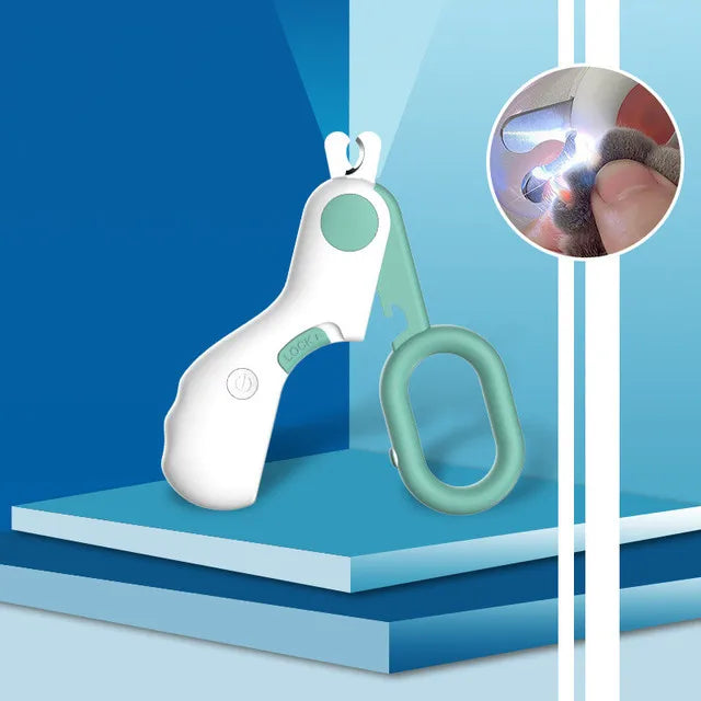 Haustier Nagelknipser | LED | Sicher | Anti-Stress | Schmerzlos | Ergonomisch-Blau-Luzern Mode