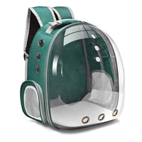 Haustier Rucksack | Bequem Transparent Atmungsaktiv Ergonomisch Langlebig-Grün-Luzern Mode