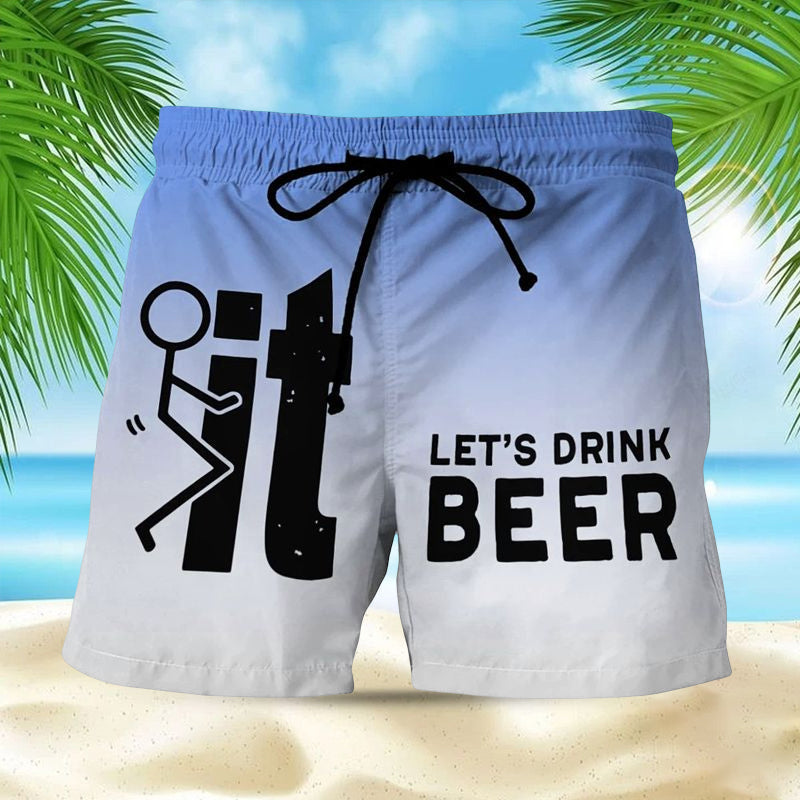 Herren Badeshorts | Hawaii | Elastischem Bund | Taschen | UV-Schutz-Luzern Mode