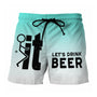 Herren Badeshorts | Hawaii | Elastischem Bund | Taschen | UV-Schutz-Grün-2XS-Luzern Mode