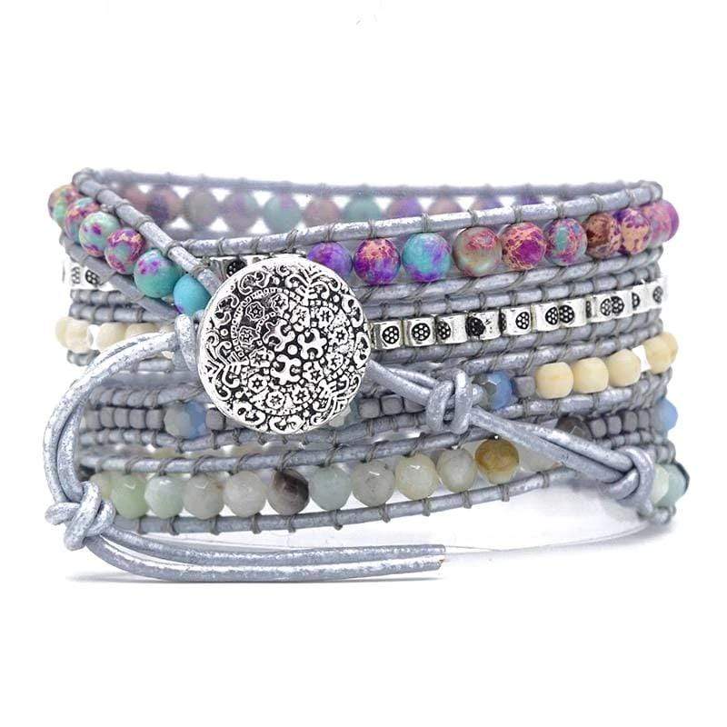 Türkis-Wickelarmband | Heilend Boho Handgefertigt Stilvoll Langlebig-Luzern Mode