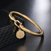 Bedelarmband | Glaube San Benito Langlebig Stilvoll Symbolisch Silber-Gold-Luzern Mode