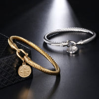 Bedelarmband | Glaube San Benito Langlebig Stilvoll Symbolisch Silber-Luzern Mode