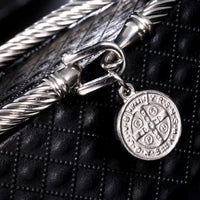 Bedelarmband | Glaube San Benito Langlebig Stilvoll Symbolisch Silber-Silber-Luzern Mode