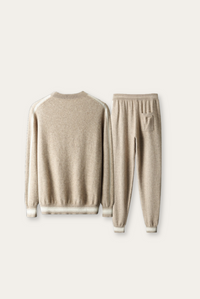 Hellebraune Herrenbekleidungset | Kaschmir | Merinowolle | 2-teilig | Warm-Luzern Mode
