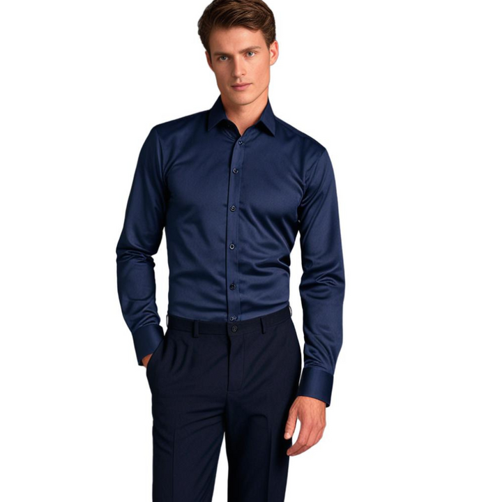 Herren Businesshemd Slim Fit - Elegantes Langarmhemd-Luzern Mode