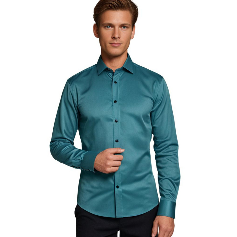 Herren Businesshemd Slim Fit - Elegantes Langarmhemd-Luzern Mode