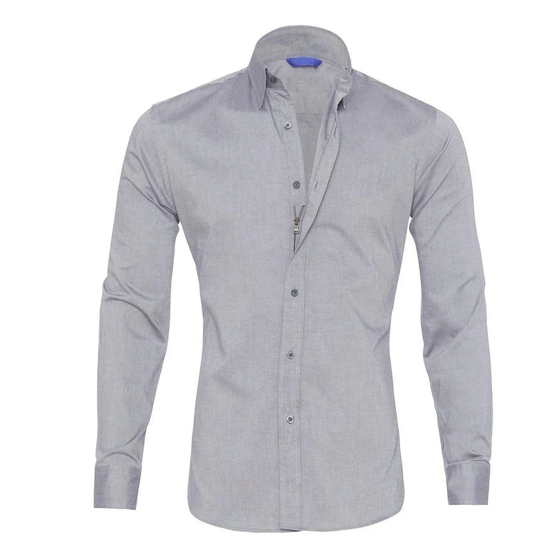 Herren Businesshemd Slim Fit - Elegantes Langarmhemd-Luzern Mode