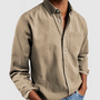 Herren Freizeithemd aus Baumwolle mit Brusttasche-Khaki-S-Luzern Mode