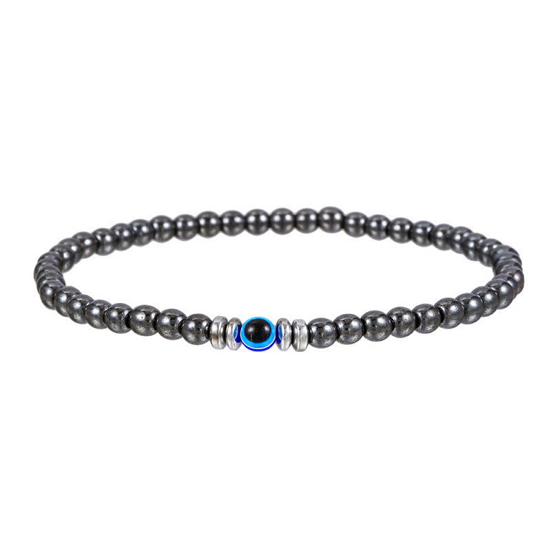 Herren-Armband | Verstellbar | Böse Auge | Naturstein | Markant-Hämatit-Luzern Mode